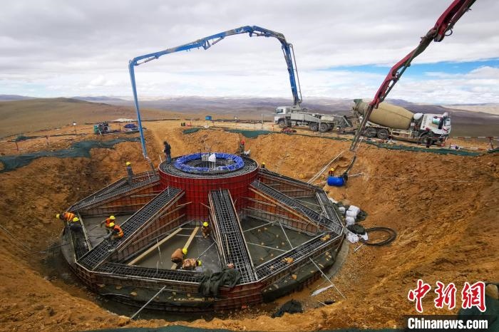 資料圖為該風電場建設現(xiàn)場。　中國電建集團成都勘測設計研究院有限公司 供圖