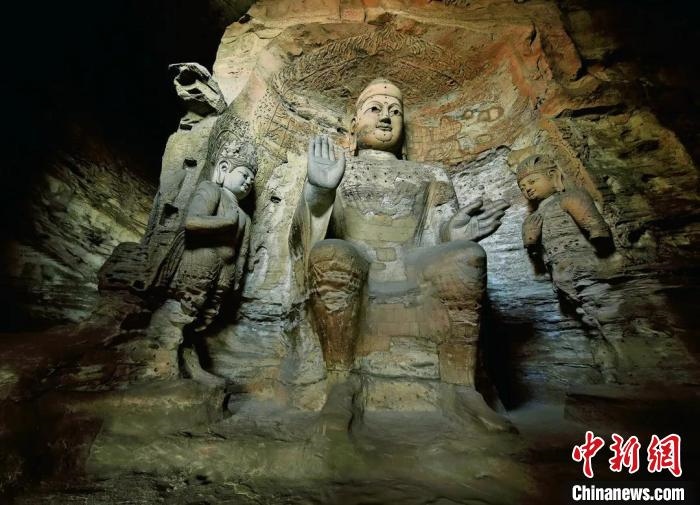 云岡石窟規(guī)模最大的洞窟第3窟。