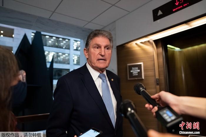 資料圖：美國民主黨籍參議員曼欽。