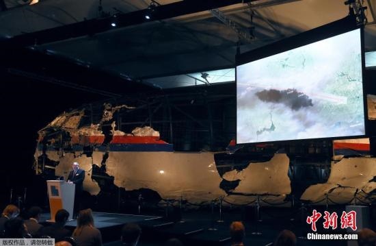 資料圖：MH17墜毀客機殘骸。