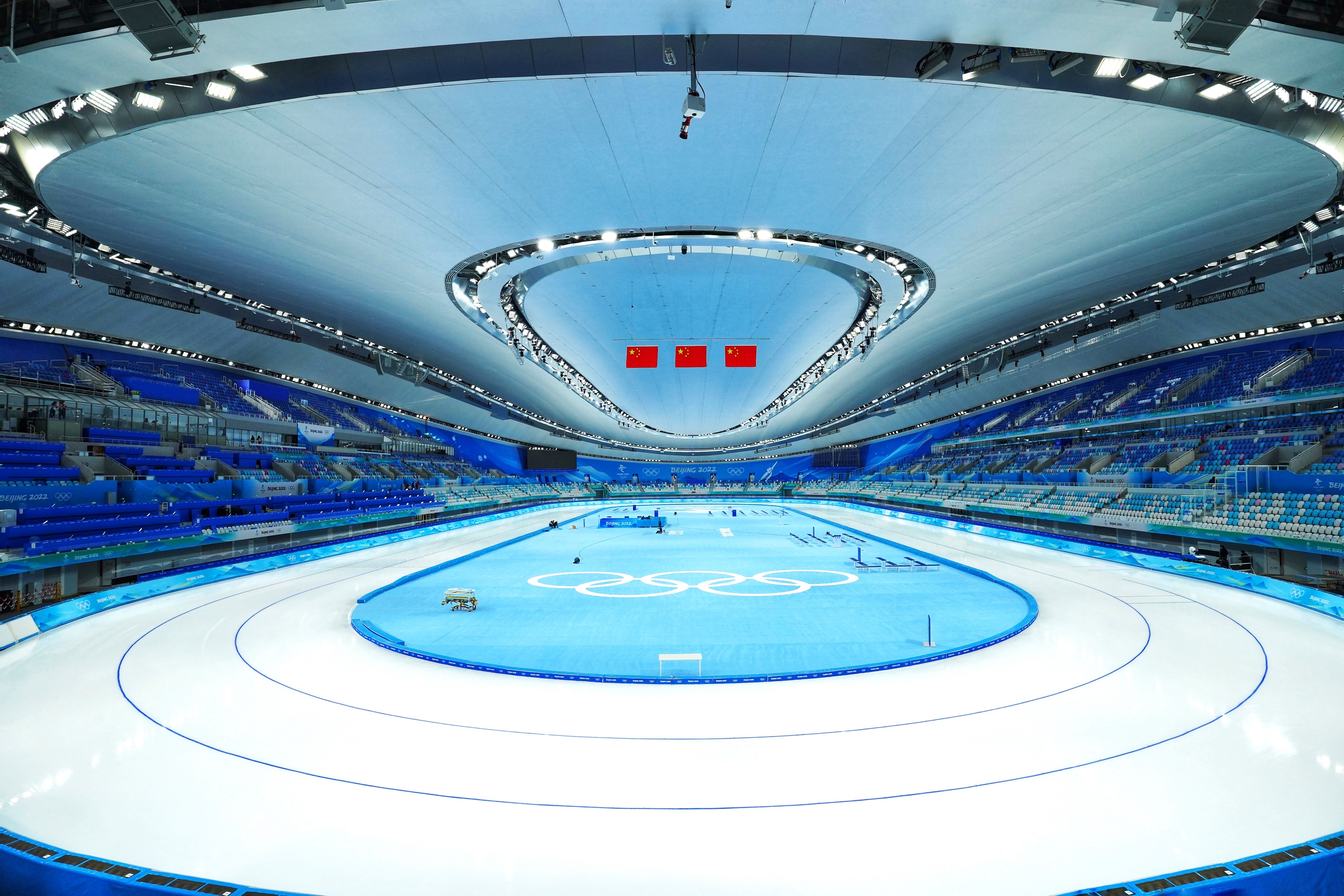 △國(guó)家速滑館，2022年1月4日，習(xí)近平總書(shū)記到這里調(diào)研。(圖/總臺(tái)國(guó)廣記者李晉拍攝)