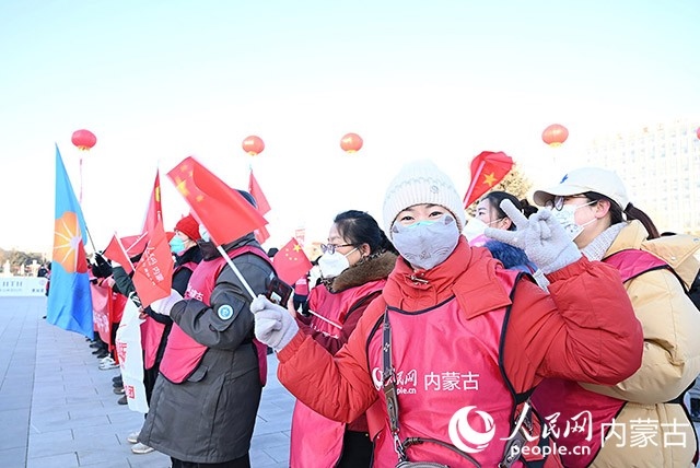 2022年呼和浩特市第七屆徒步迎新活動現(xiàn)場。人民網(wǎng) 劉藝琳攝