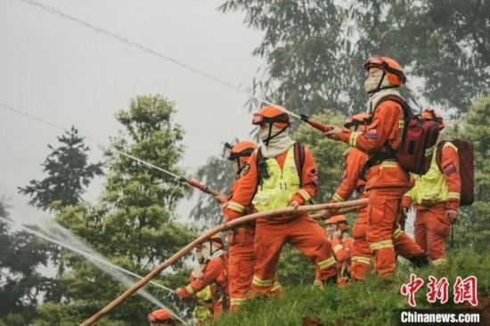 演練現(xiàn)場。瀘州消防供圖