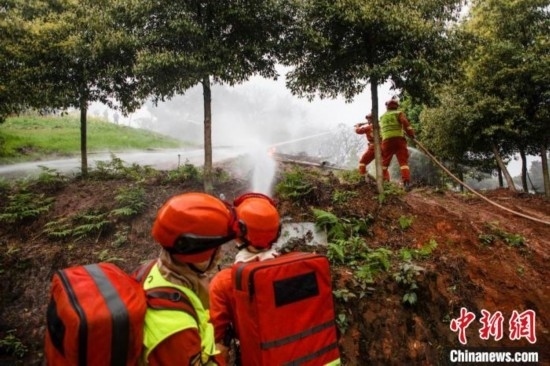 演練現(xiàn)場。瀘州消防供圖