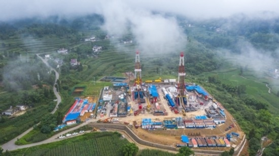 江漢油田涪陵頁巖氣田。涪陵頁巖氣公司供圖
