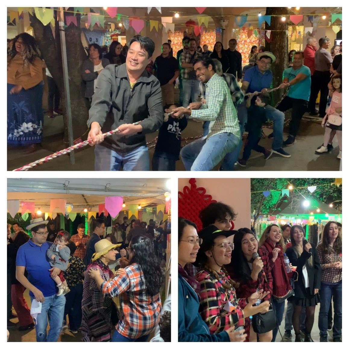 參與者在活動中體驗巴西豐收節(jié)文化元素。（圣保羅州立大學(xué)孔子學(xué)院供圖）