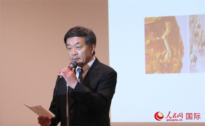 主辦方代表、富士美術館館長五木田聰致辭。（人民網(wǎng) 許可攝）