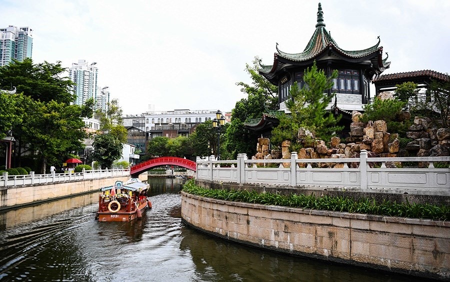 2022年7月19日拍攝的廣州永慶坊一角。新華社記者 鄧華 攝