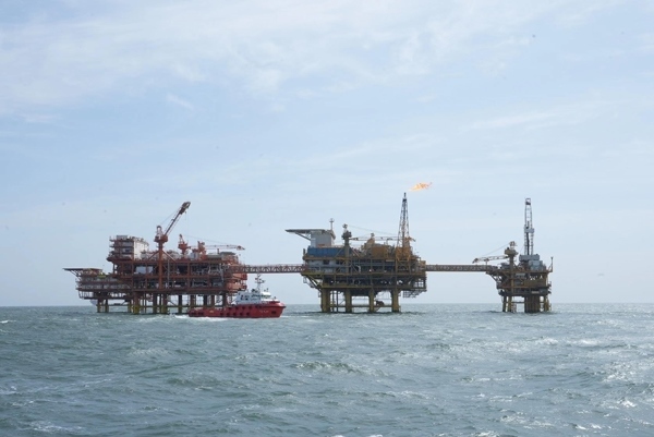 墾利6-1油田海上施工現(xiàn)場。受訪者供圖