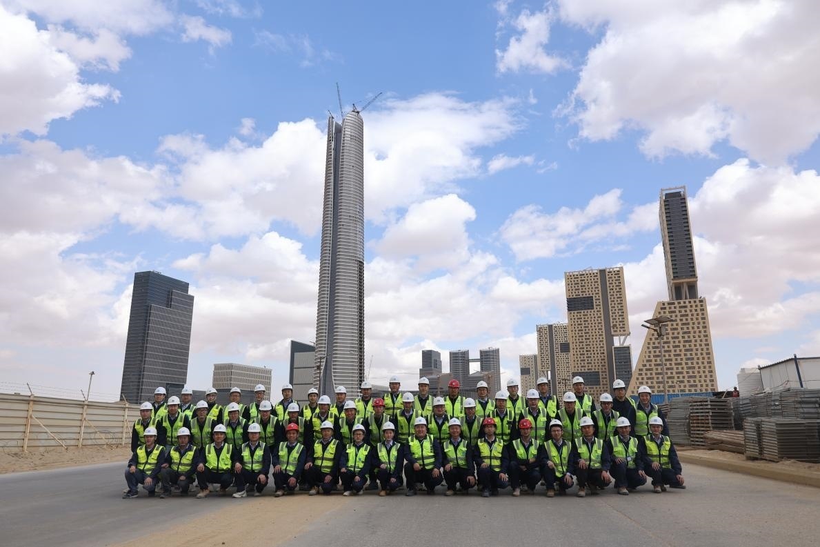埃及新首都CBD標志塔項目青年工程師團隊。 受訪者供圖