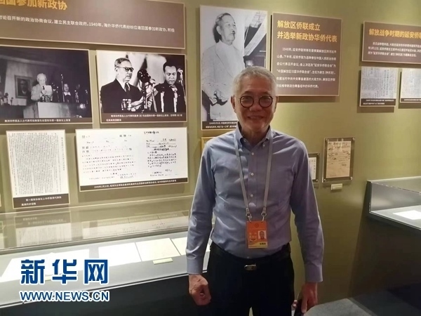 印尼廣東社團(tuán)聯(lián)合總會總主席張錦泉。新華網(wǎng)記者 侯強(qiáng) 攝