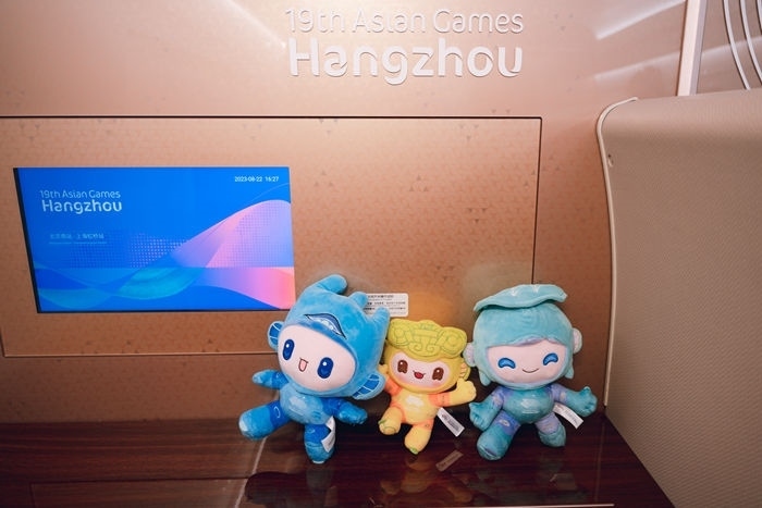 亞運(yùn)會(huì)吉祥物。上海鐵路局融媒體中心供圖