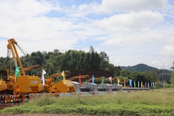 川氣東送二線天然氣管道工程施工現(xiàn)場(chǎng)。受訪者供圖