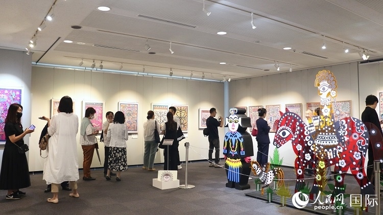 到場(chǎng)民眾觀看展覽。人民網(wǎng) 許可攝