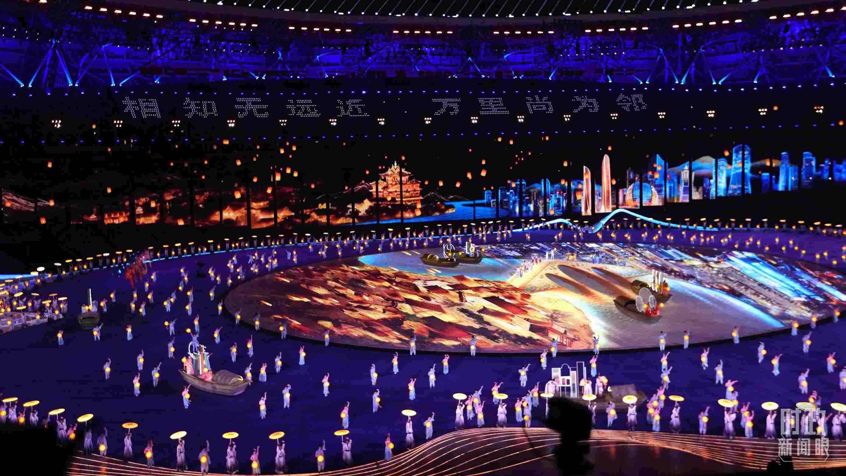 △杭州第19屆亞運(yùn)會開幕式。（總臺央視記者魏幫軍拍攝）