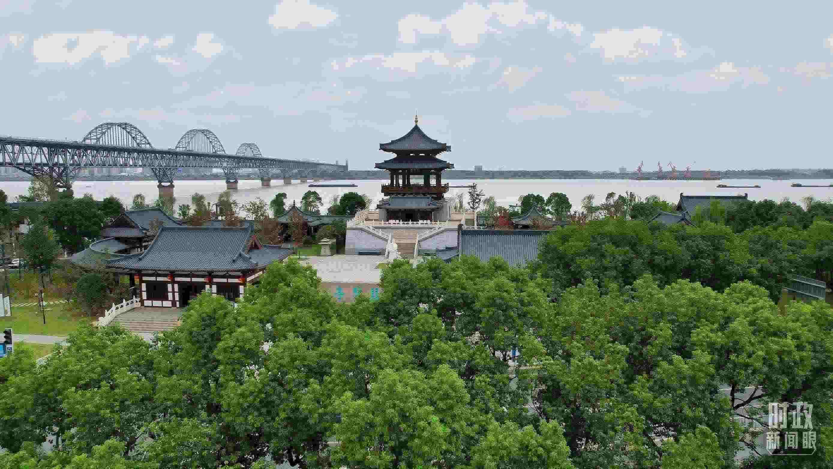 △長江國家文化公園九江城區(qū)段。（總臺(tái)記者劉陽拍攝）