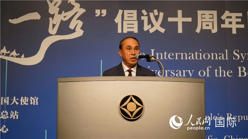 柬埔寨駐日大使圖伊瑞發(fā)言。人民網(wǎng) 蔣曉辰攝