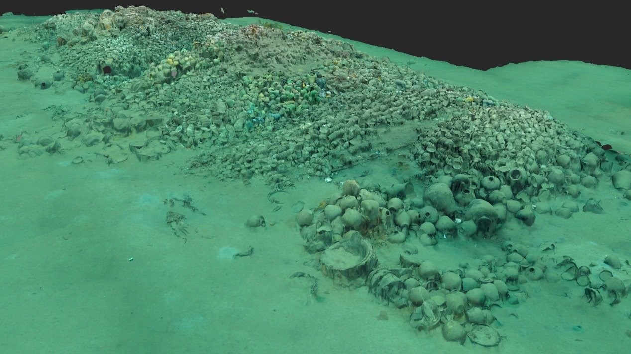 一號沉船遺址核心區(qū)三維圖。國家文物局供圖