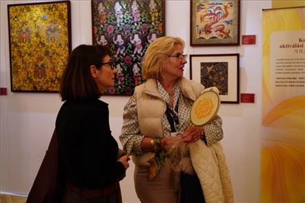 游客觀賞。布達(dá)佩斯中國(guó)文化中心供圖