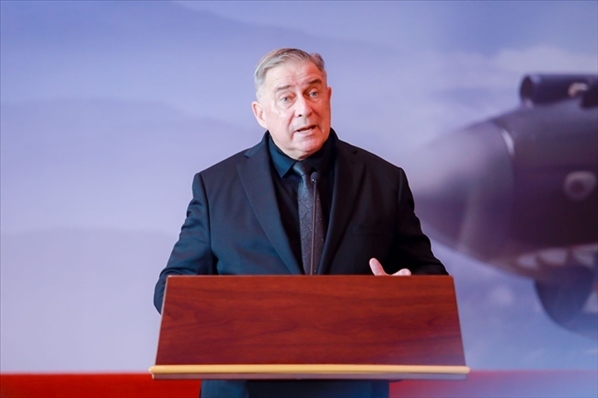 2023年10月30日，美中航空遺產(chǎn)基金會主席杰弗里·格林在中國人民抗日戰(zhàn)爭紀念館的活動中發(fā)表講話。中國人民對外友好協(xié)會供圖