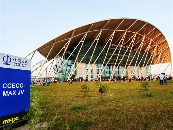 孟加拉國建筑面積最大鐵路車站——科考斯巴扎車站。中國土木工程集團有限公司供圖