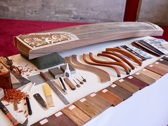 蘭考古箏制作展示。中央音樂學(xué)院供圖