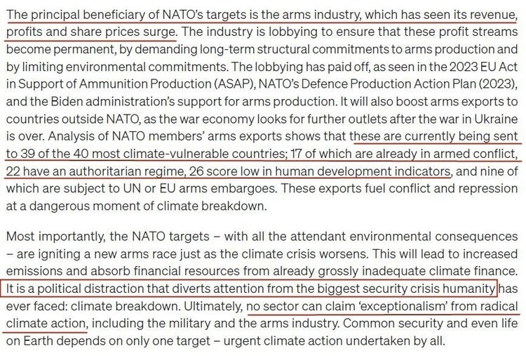 看看北約的“碳足跡”，就知道西方的氣候承諾有多扯