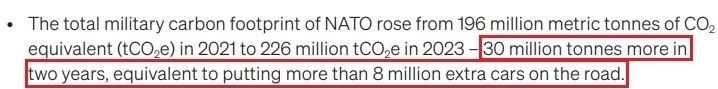 看看北約的“碳足跡”，就知道西方的氣候承諾有多扯