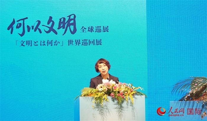 中央廣播電視總臺(tái)副臺(tái)長(zhǎng)邢博致辭。人民網(wǎng) 蔣曉辰攝