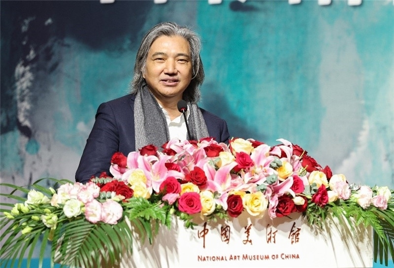 吳為山致辭。主辦方供圖