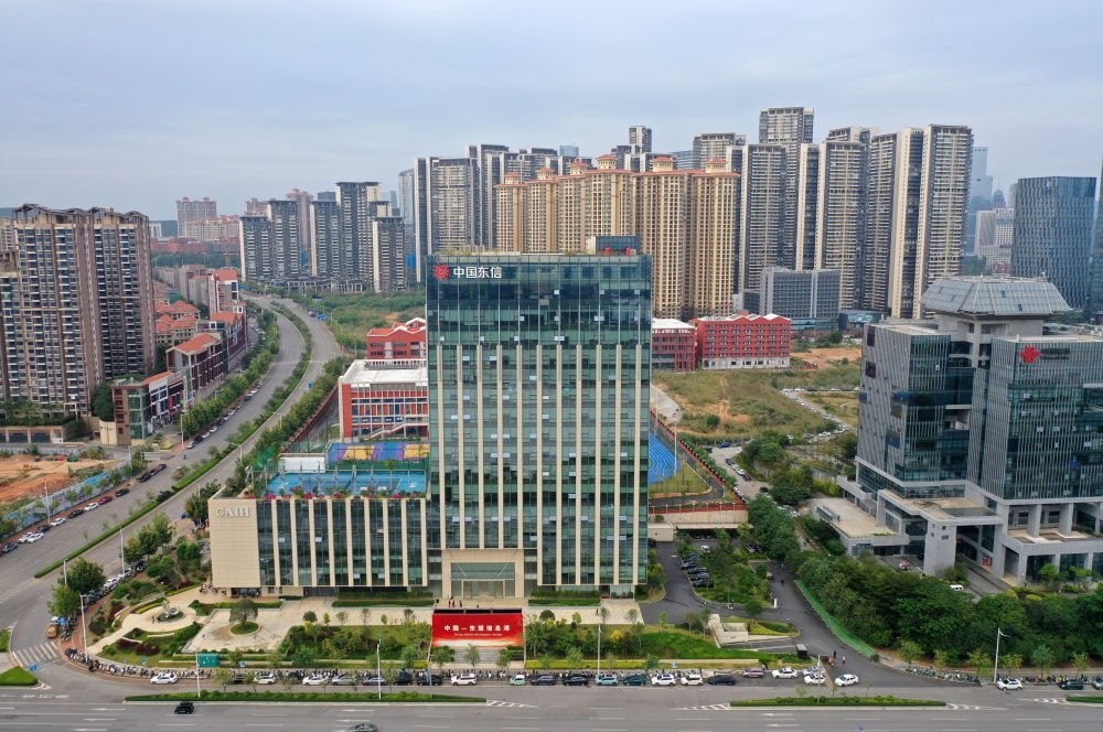 中國—東盟信息港（無人機照片）。