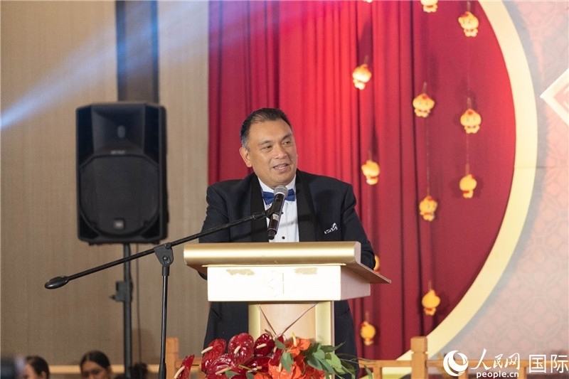 菲外交部副部長多明戈出席年會并致辭。人民網(wǎng)記者樊帆 攝