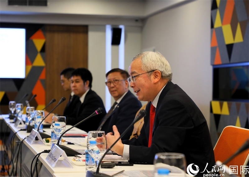 中國國際問題研究院副院長榮鷹致開幕辭。人民網記者 白元琪攝