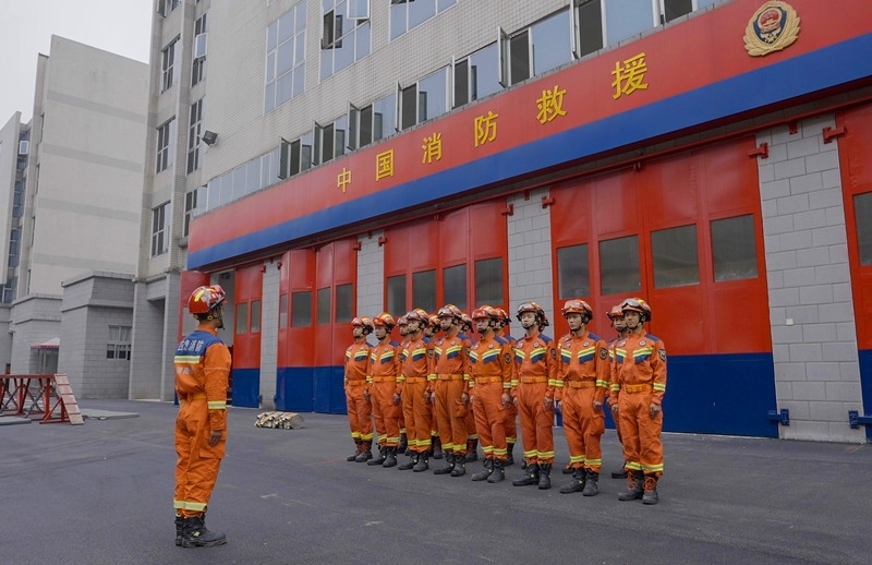 集結列隊。受訪者供圖