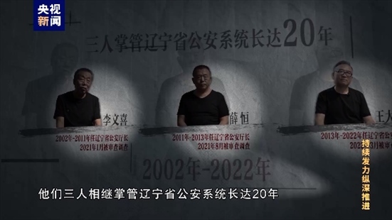 △李文喜、薛恒、王大偉在2021至2022年間先后落馬。