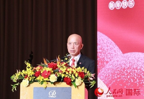 全華聯理事長賀乃和致辭。人民網 許可攝