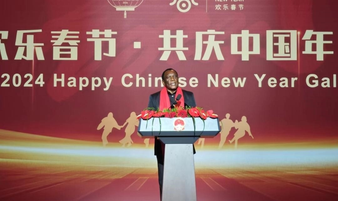 南非駐華大使謝勝文閣下致辭。中國駐南非大使館供圖