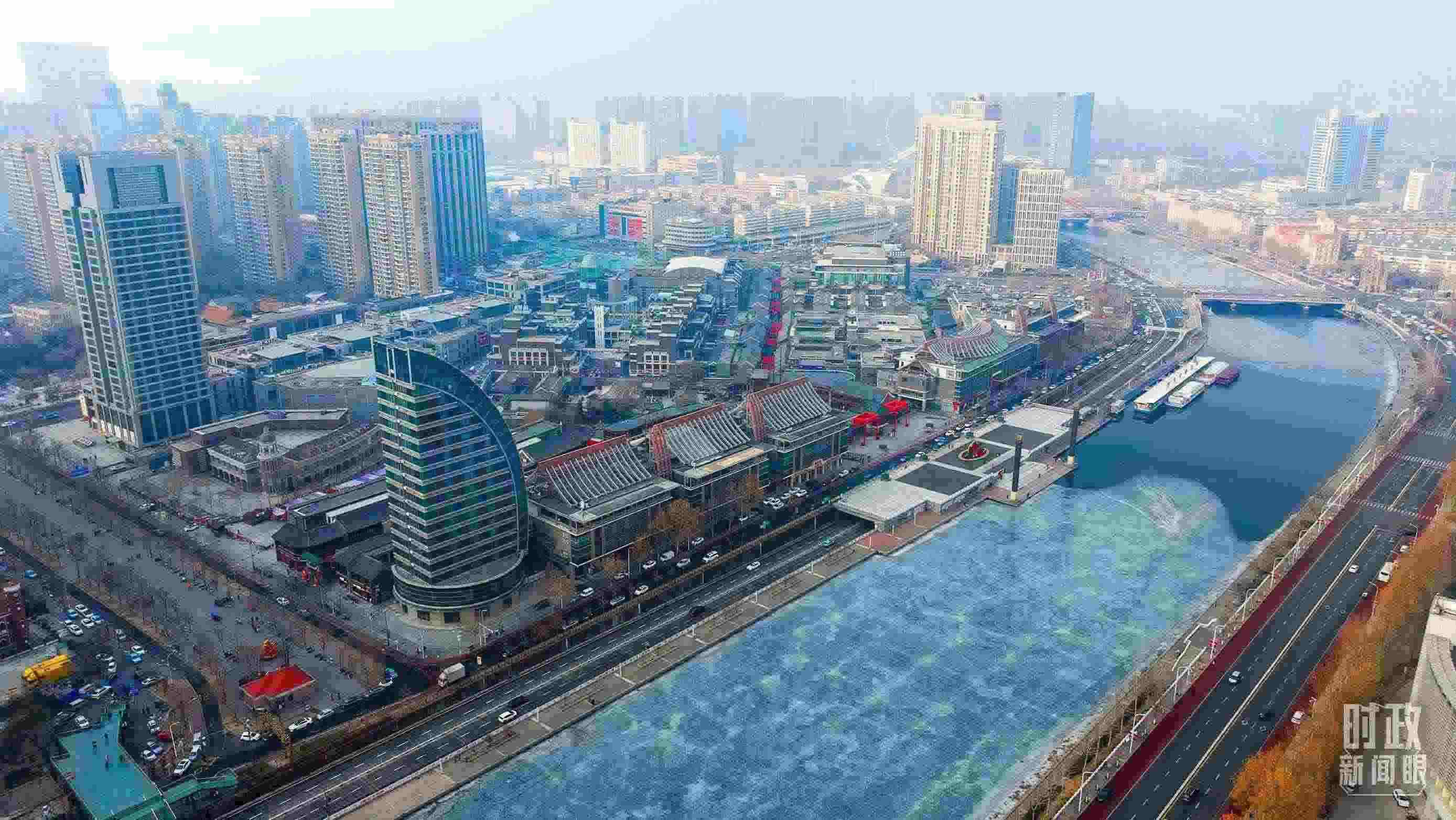 △天津航拍。（總臺(tái)記者劉功河拍攝）