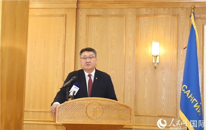 扎布赫楞部長致辭。人民網(wǎng)記者 霍文攝