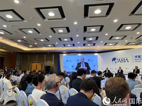 3月27日，博鰲亞洲論壇2024年年會“全球地緣政治展望”分論壇現(xiàn)場。人民網(wǎng) 艾里士攝
