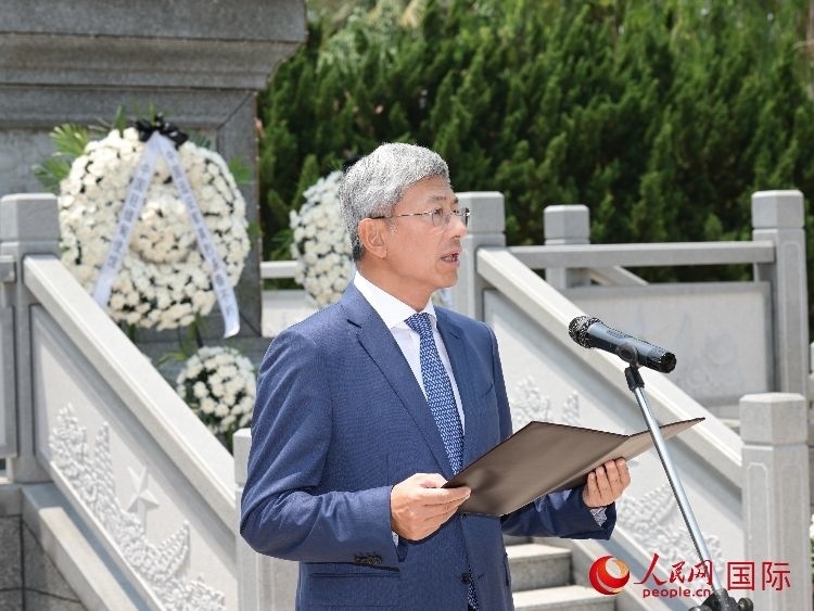 陳海大使發(fā)表致辭。人民網(wǎng)記者 謝佳君攝