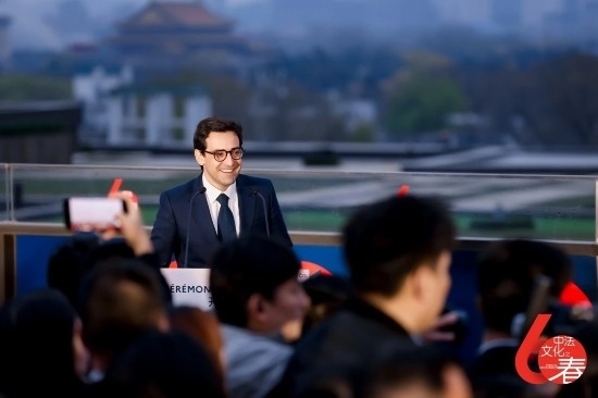 4月1日，法國外長塞茹爾內(nèi)出席第18屆“中法文化之春”藝術(shù)節(jié)開幕式。圖片來源：法國駐華大使館