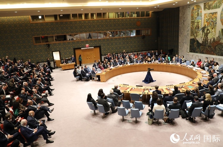 4月18日，聯(lián)合國總部安理會投票現(xiàn)場。 人民網(wǎng)記者 李志偉攝