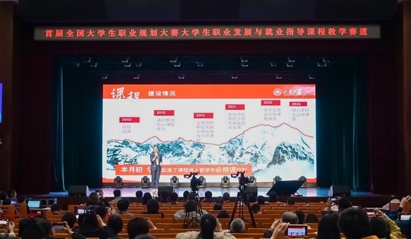 首屆全國(guó)大學(xué)生職業(yè)規(guī)劃大賽課程教學(xué)賽道總決賽舉行。人民網(wǎng)記者 李昉 攝