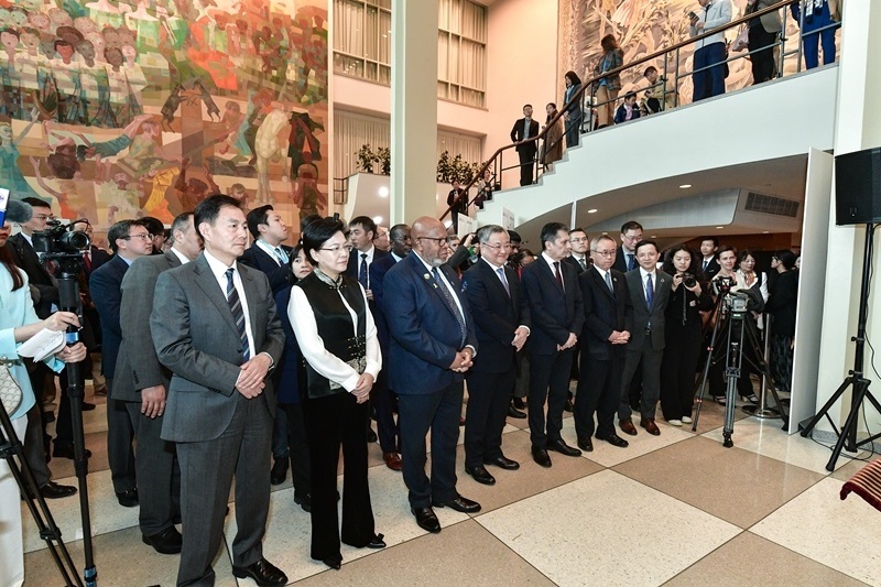 圖為“遇鑒漢字，和合共生”漢字展活動現(xiàn)場。（主辦方供圖）