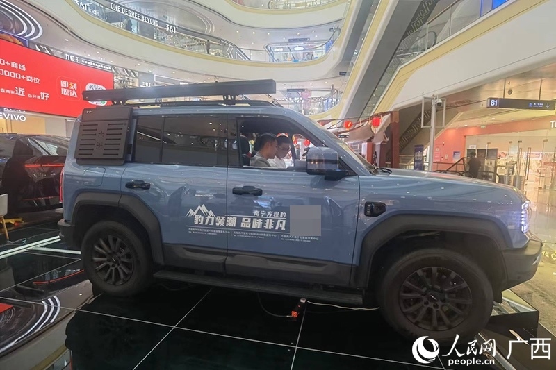 消費者在商場選購汽車。人民網(wǎng)記者 陳燕攝