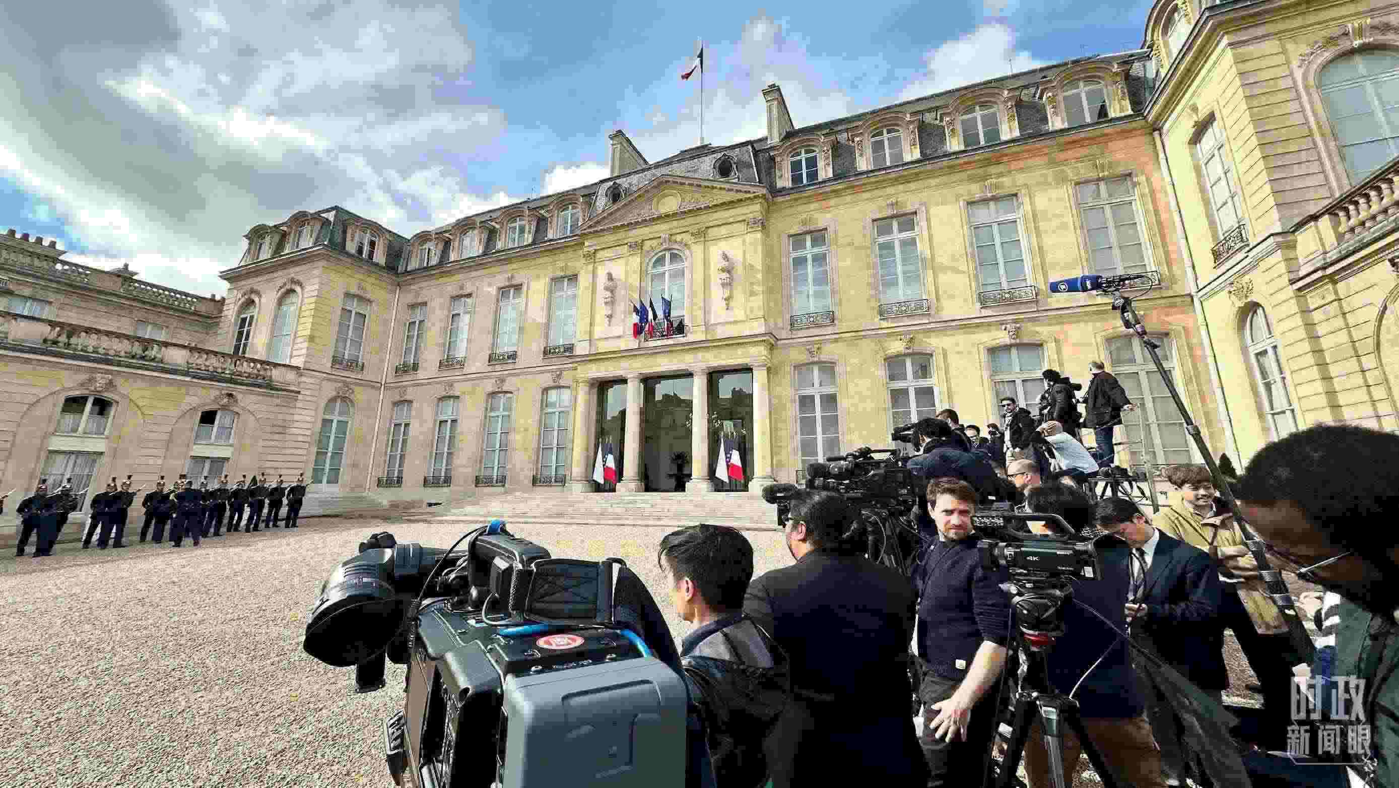 △愛麗舍宮。（總臺央視記者關(guān)舟拍攝）