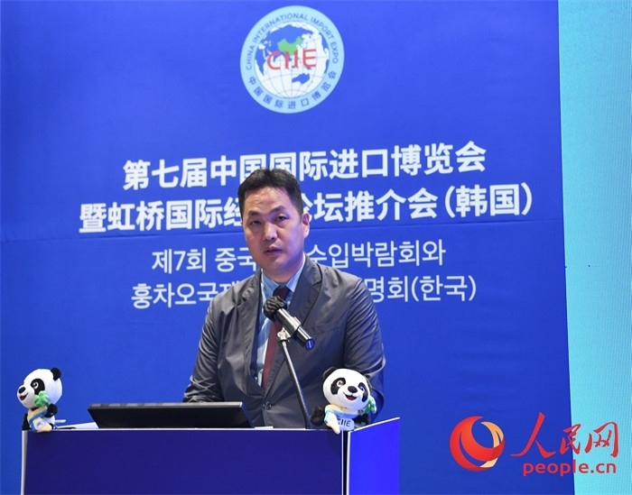 在華韓國(guó)創(chuàng)新中心代表金鐘文發(fā)言。 人民網(wǎng) 程安康攝