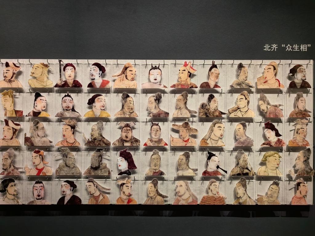 太原北齊壁畫博物館從山西北朝壁畫中提取人物元素展現(xiàn)當(dāng)時民族融合、文化交流。太原北齊壁畫博物館供圖