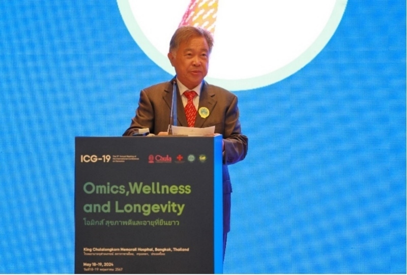 朱拉隆功大學(xué)醫(yī)學(xué)院副院長(zhǎng)沃拉蘇克·肖特勒蘇克發(fā)表主旨演講。主辦方供圖